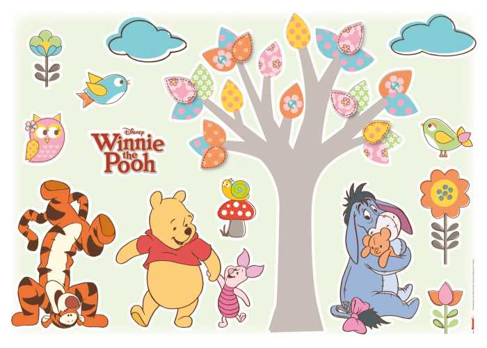 Sticker mural Winnie Pooh Nature Lovers