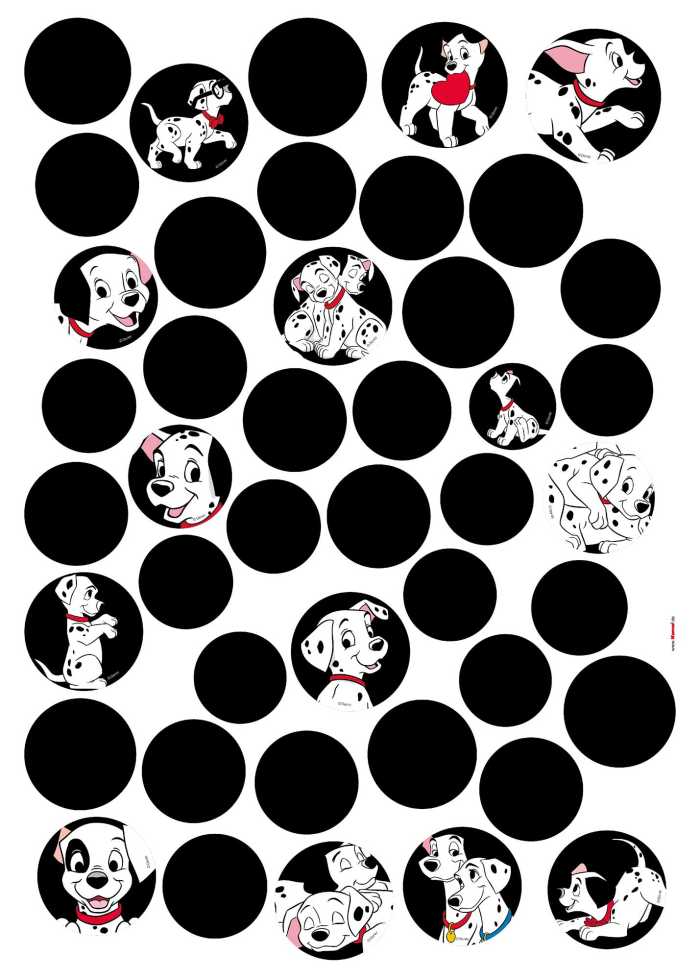 Sticker mural 101 Dalmatiner Dots