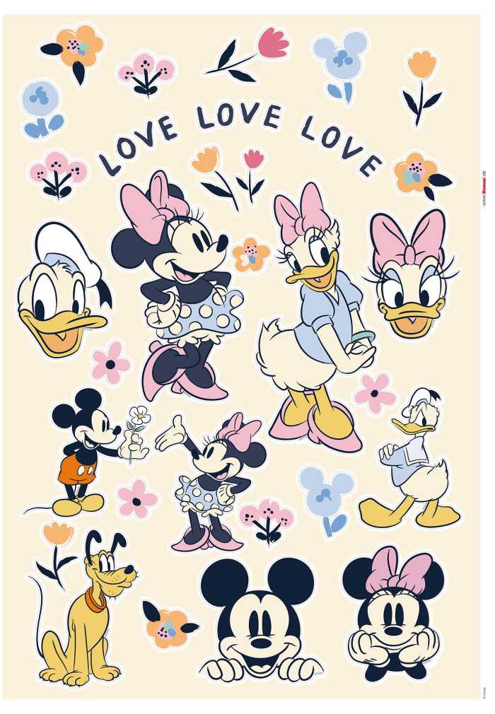 Sticker mural Love Love Love
