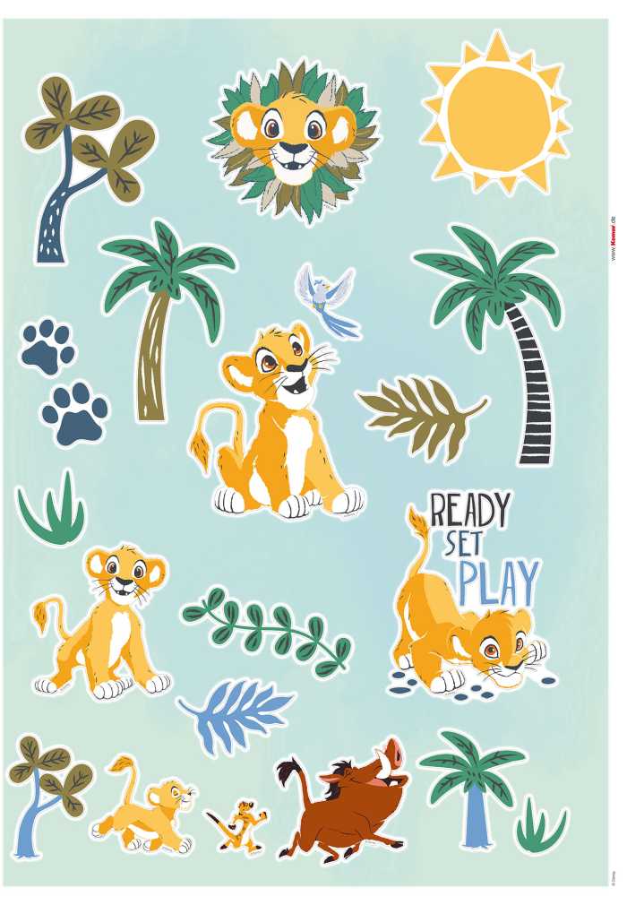 Sticker mural Lion King Palmtrees