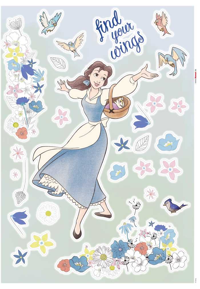 Sticker mural Belle find your Wings