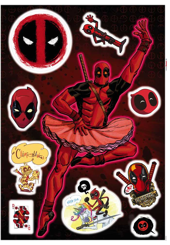 Sticker mural Deadpool Derppool