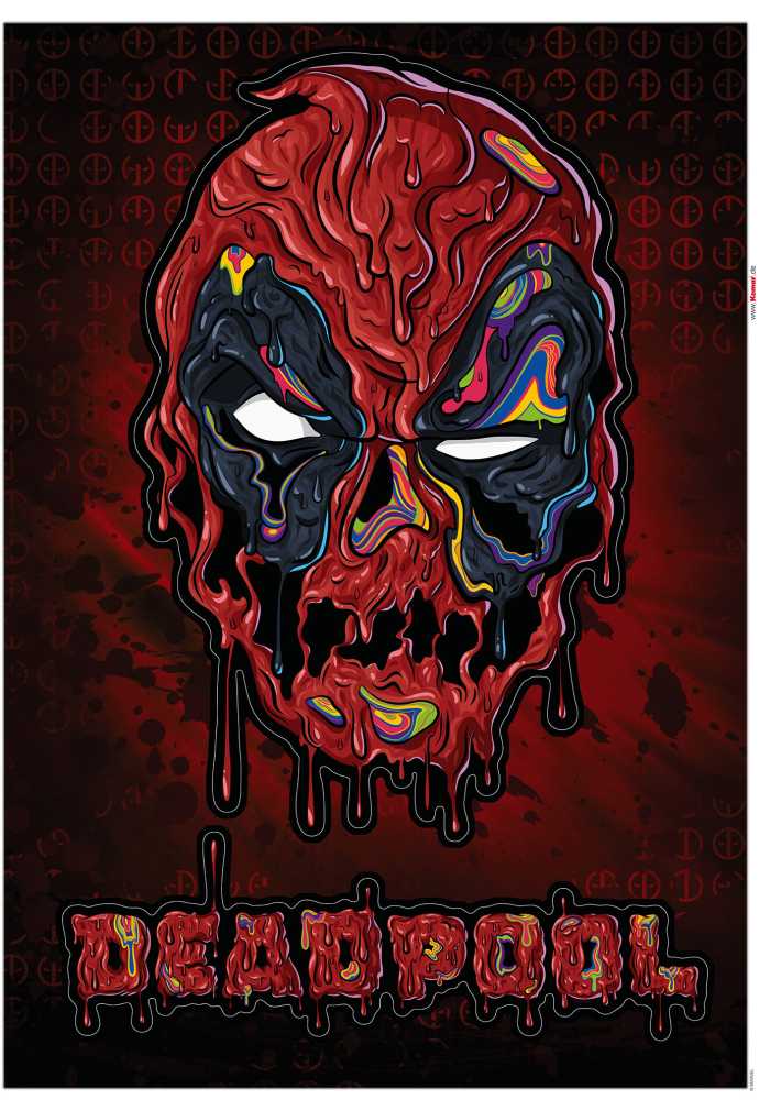 Sticker mural Deadpool Meltpool