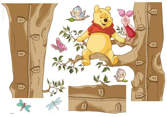 Sticker mural Sticker "Winnie the Pooh Size"  in Hülse