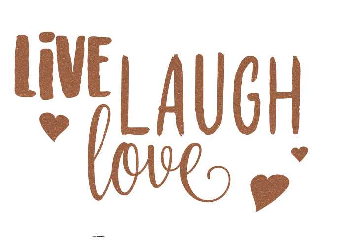 Sticker mural Live Laugh Love