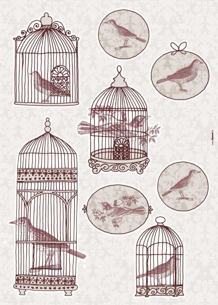 Sticker mural Bird Cage