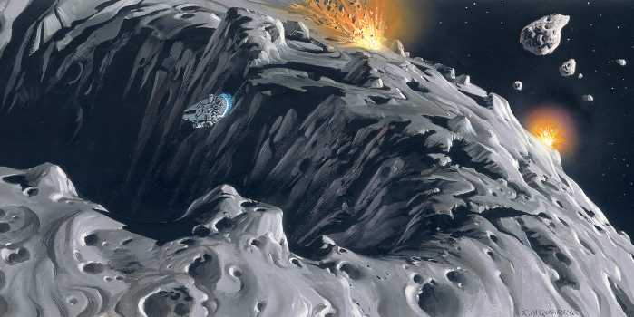 Photo murale intissé impression numérique Star Wars Classic RMQ Asteroid