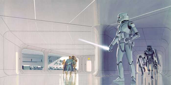 Poster XXL impression numérique Star Wars Classic RMQ Stormtrooper Hallway