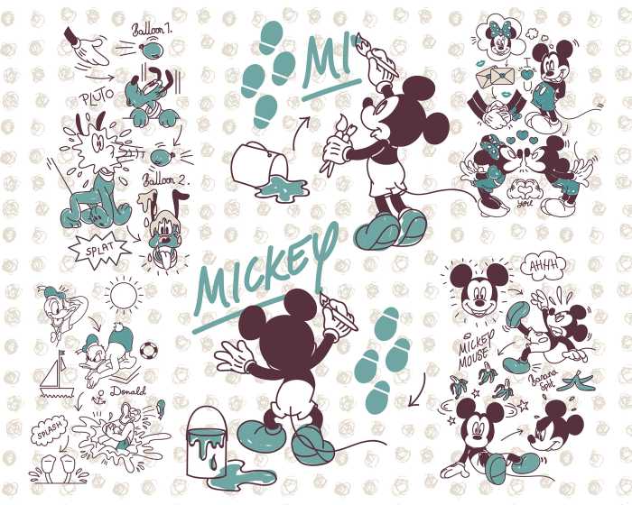 Poster XXL impression numérique Mickey and Friends