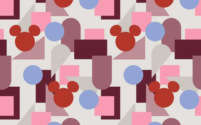 Poster XXL impression numérique Colourful Mickey