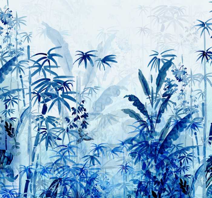 Poster XXL impression numérique Blue Jungle