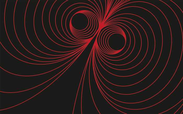 Poster XXL impression numérique Infinite Glimpse Duo black-red