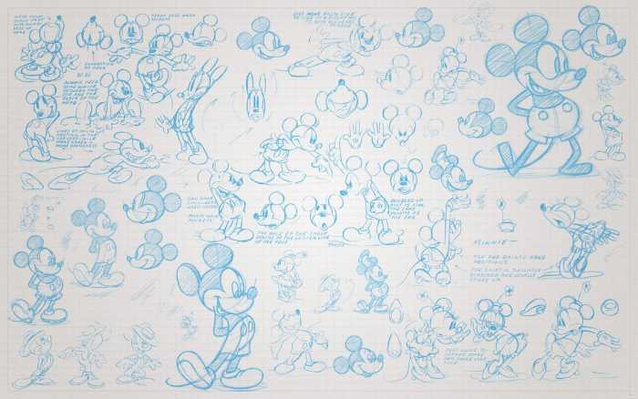 Intissé Premium Mickey Sketches