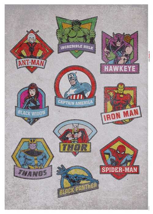  Avengers  Classic Badges