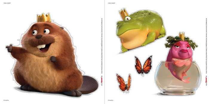 Stickers muraux feuille adhésive Disney Pixar Hoppers Queens and King