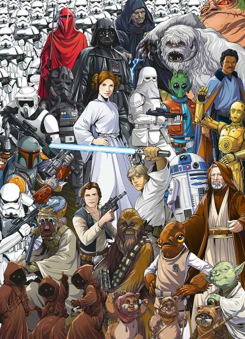 Papier Star Wars Classic Cartoon Collage