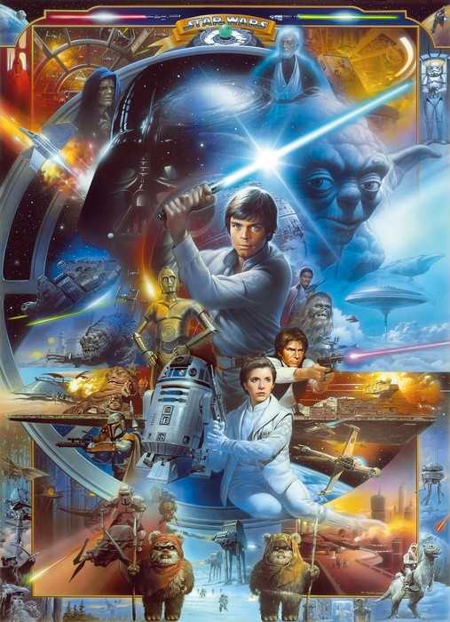 Papier Star Wars Luke Skywalker Collage