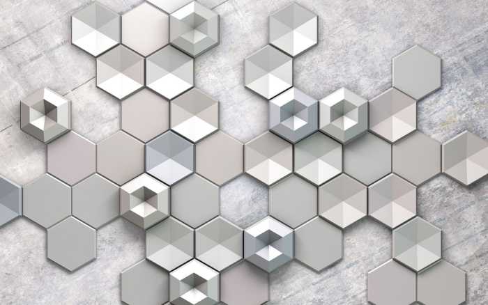 Intissé Premium Hexagon Concrete