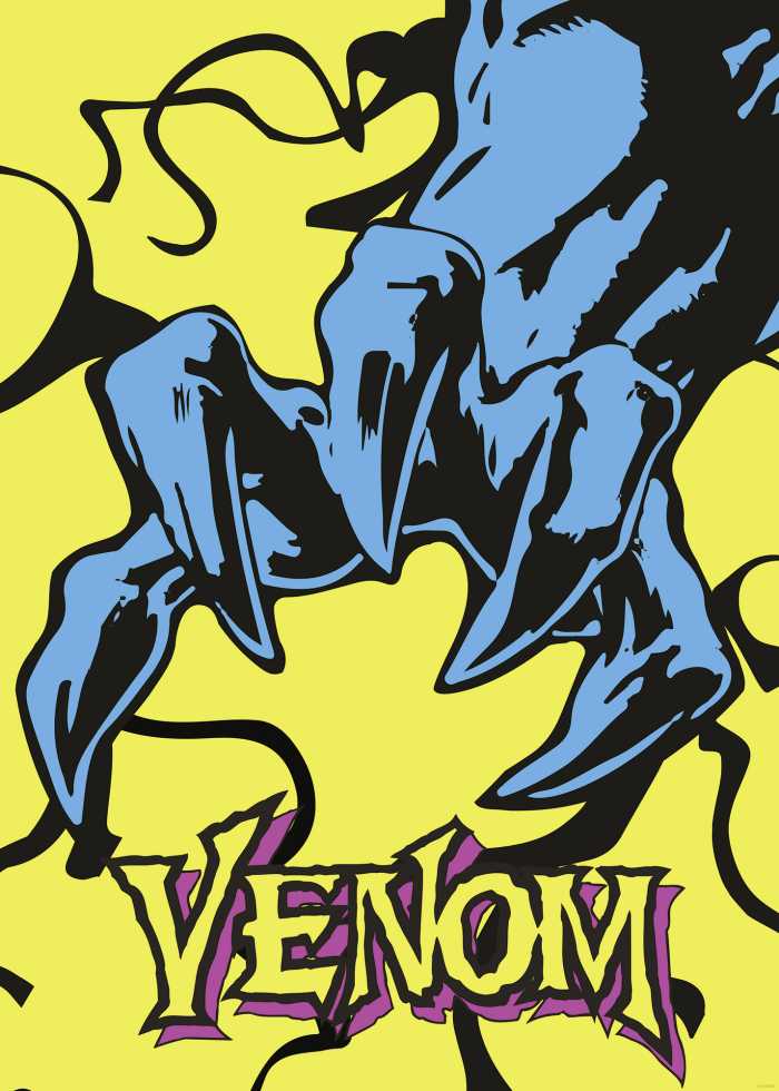 Poster d'art Marvel Venom Colourful Claw