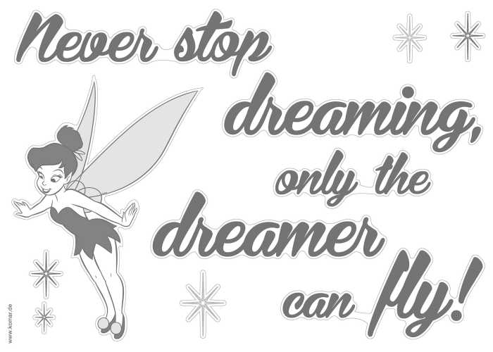 Sticker mural Never stop dreaming
