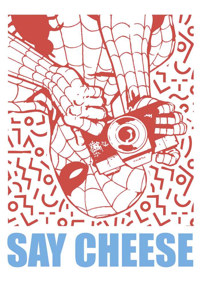 Affiche d'art Marvel Spider-Man Say Cheese Red