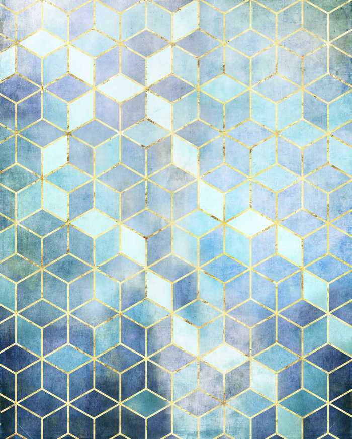 Photo murale intissé impression numérique Mosaik Azzuro
