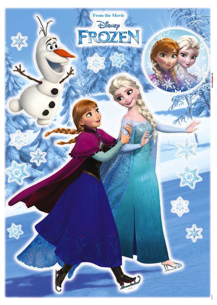 Sticker mural Anna und Elsa