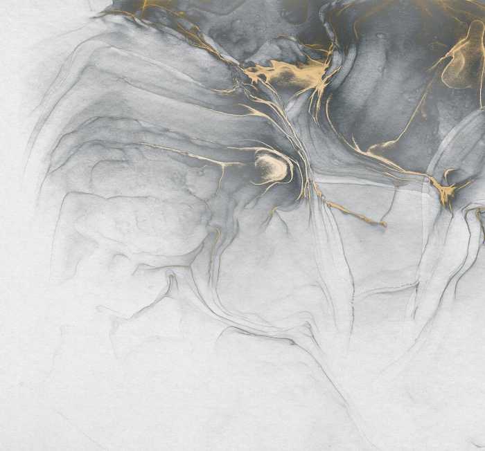 Photo murale intissé impression numérique Ink Gold Fluid