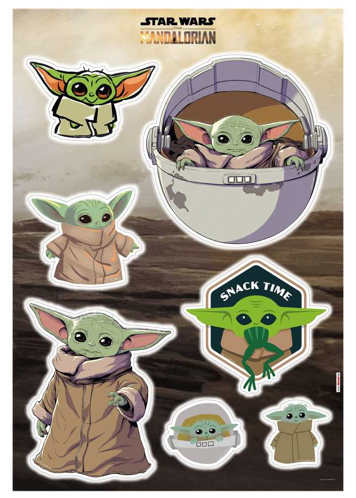 Sticker mural Mandalorian The Child Cluster