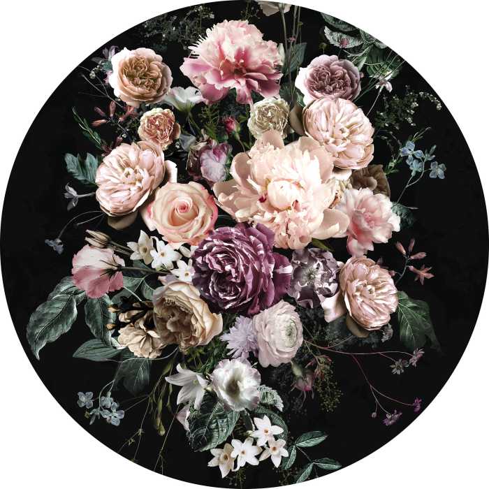 Photomural rond Enchanted Flowers