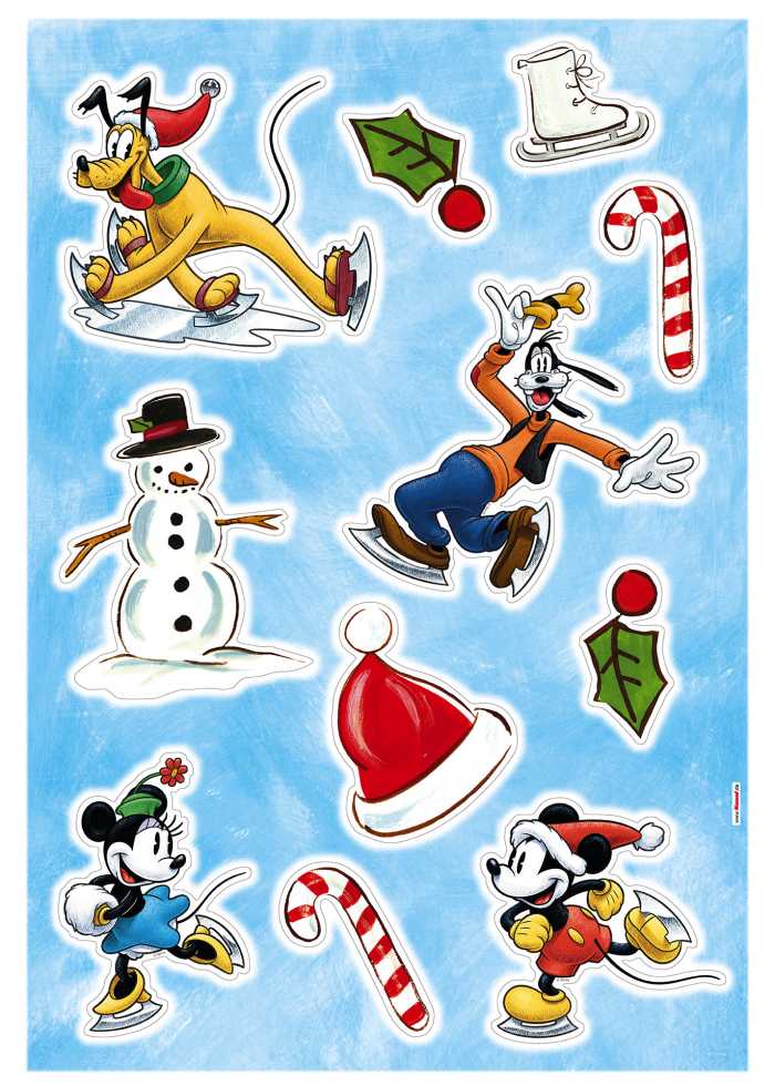 Sticker mural Mickey Ice slide