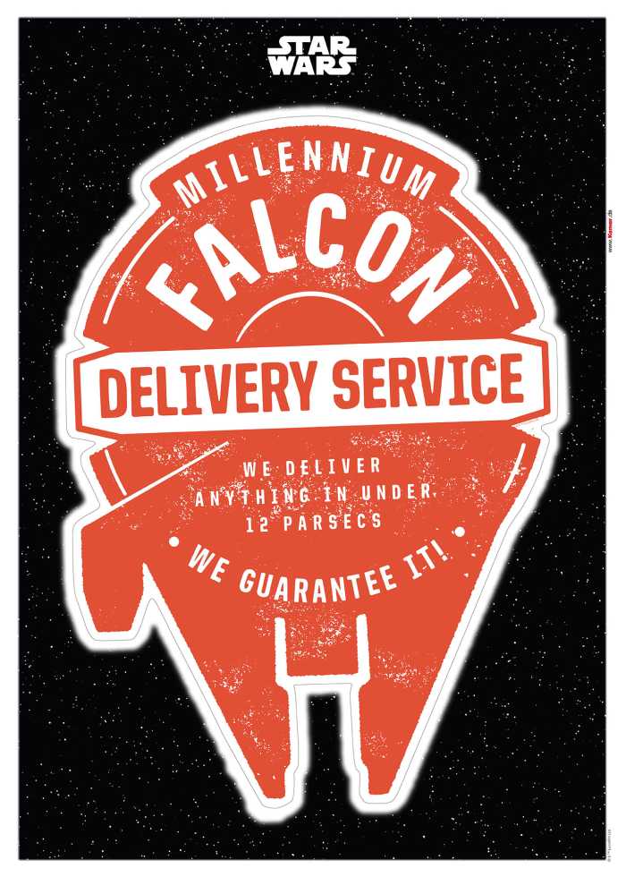 Sticker mural Star Wars Delivery Service