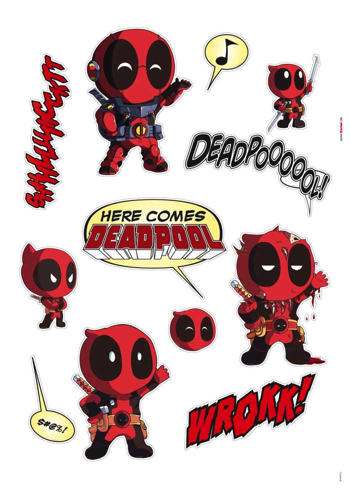 Sticker mural Deadpool Cute