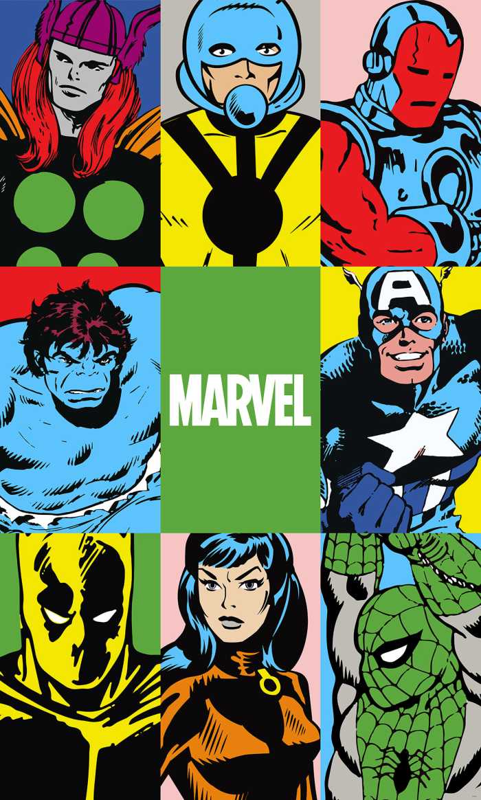 Photo murale intissé impression numérique Marvel PowerUp Team