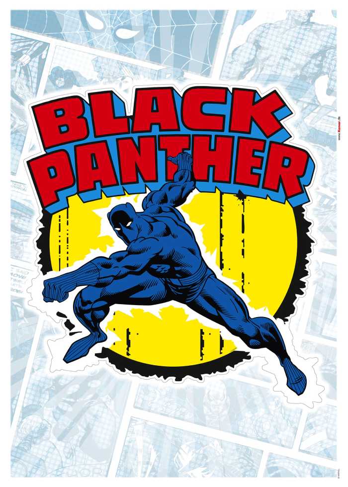 Sticker mural Black Panther Comic Classic