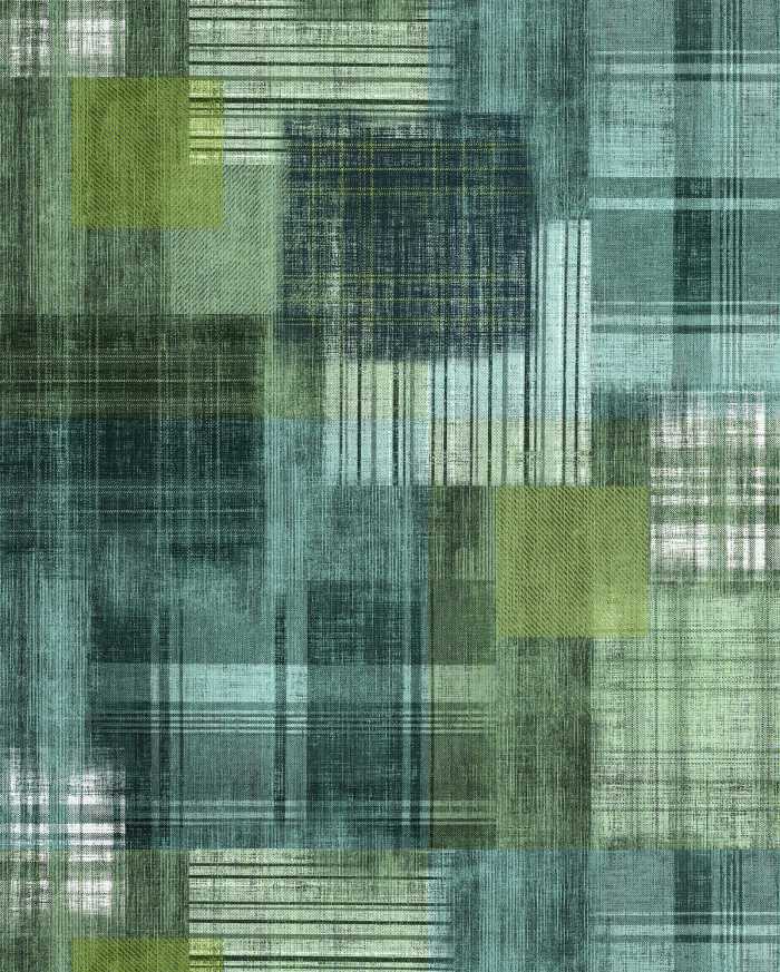 Photo murale intissé impression numérique Patchy Plaid