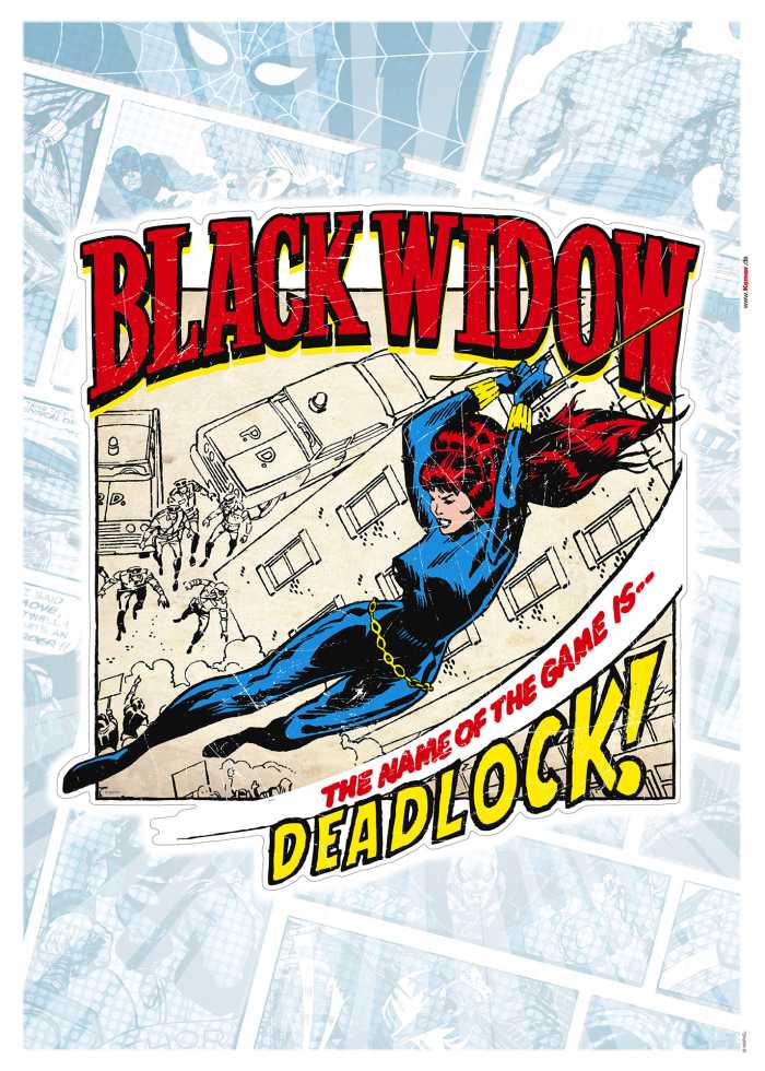Sticker mural Black Widow Comic Classic