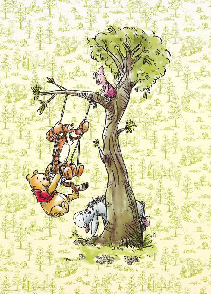 Photo murale intissé impression numérique Winnie the Pooh in the Wood
