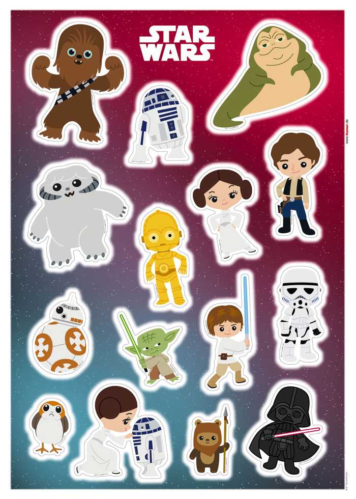 Sticker mural Star Wars Little Heroes