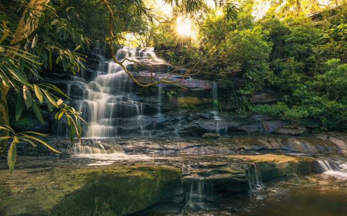Photo murale intissé impression numérique Golden Falls