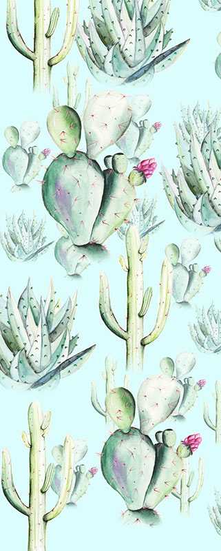 Photo murale intissé impression numérique Cactus Blue