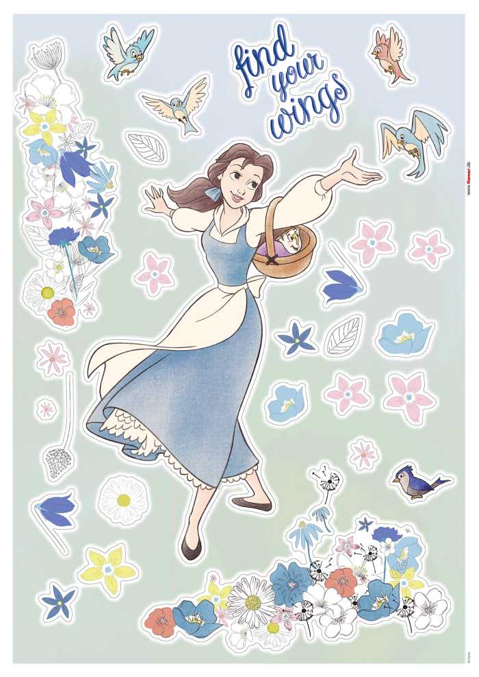 Sticker mural Belle find your Wings