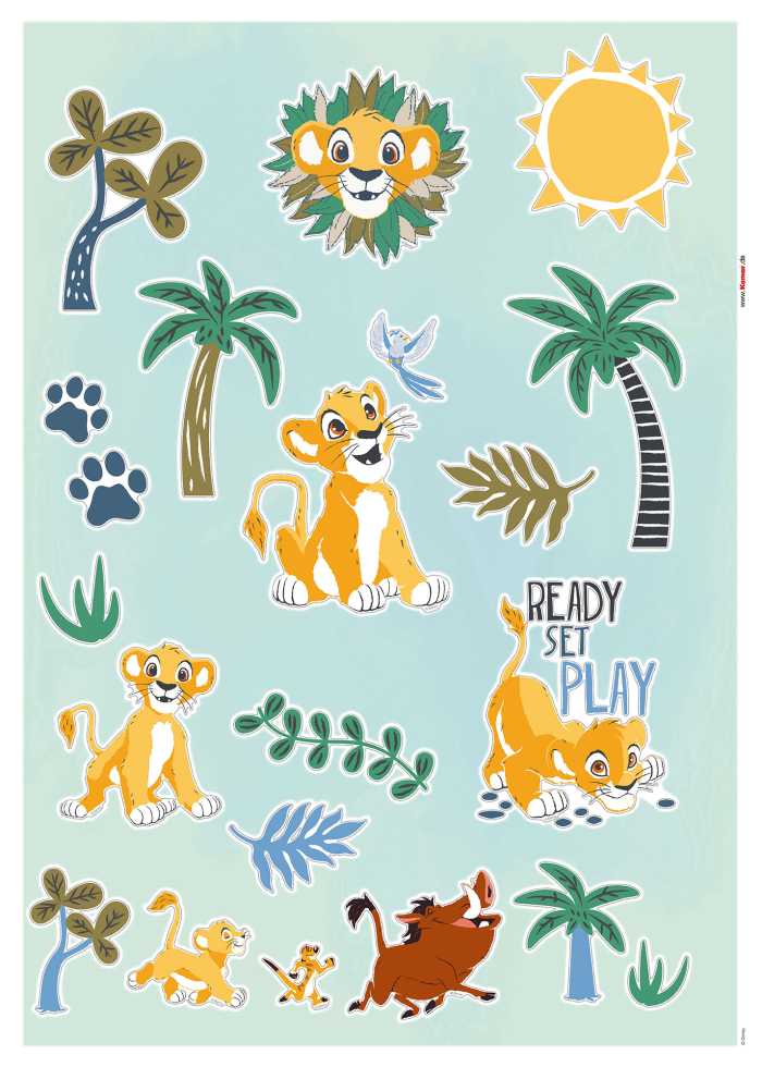 Sticker mural Lion King Palmtrees