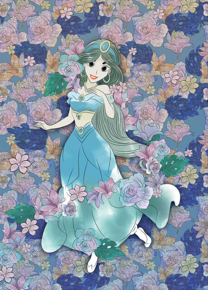 Photo murale intissé impression numérique Jasmin Colored Flowers