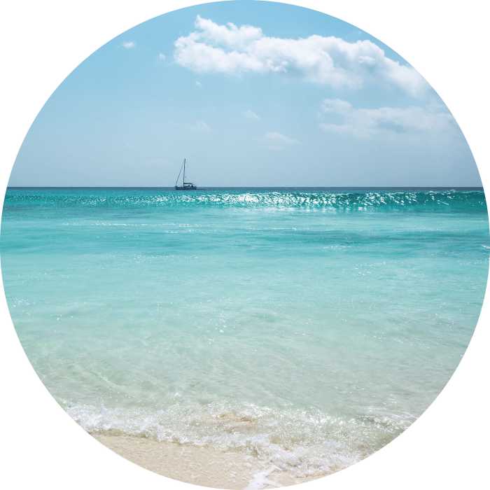 Photomural rond Lagoon