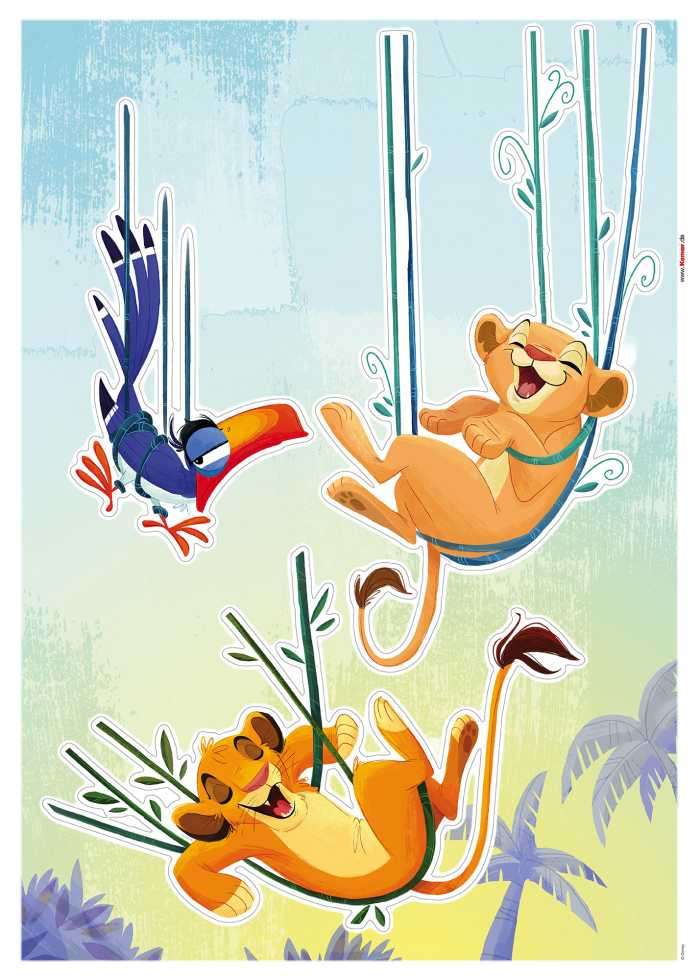 Sticker mural Lion King Relax