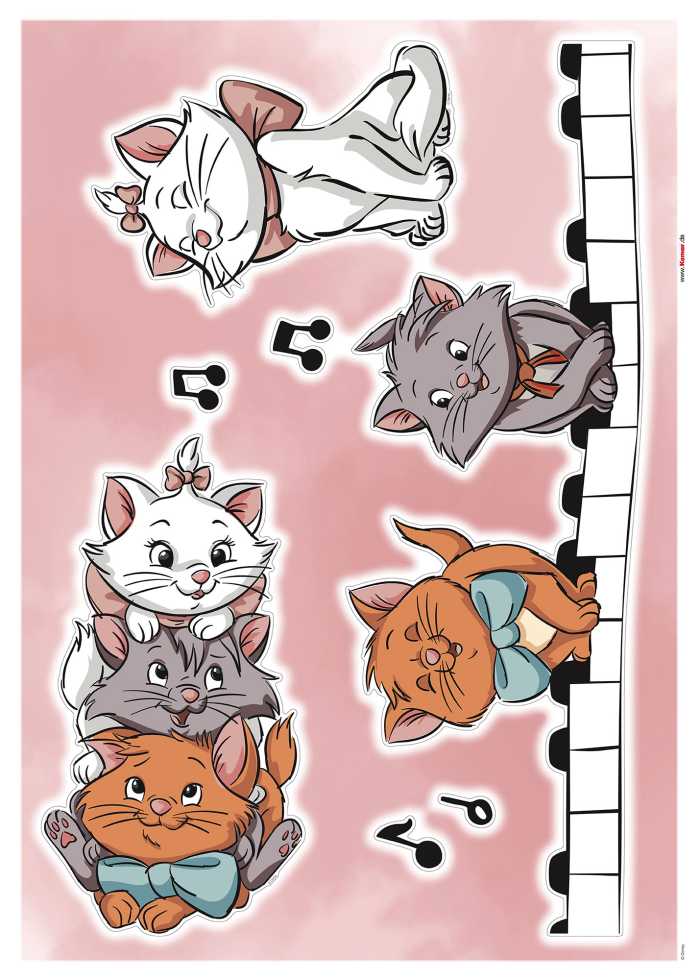 Sticker mural Aristocats Kittens