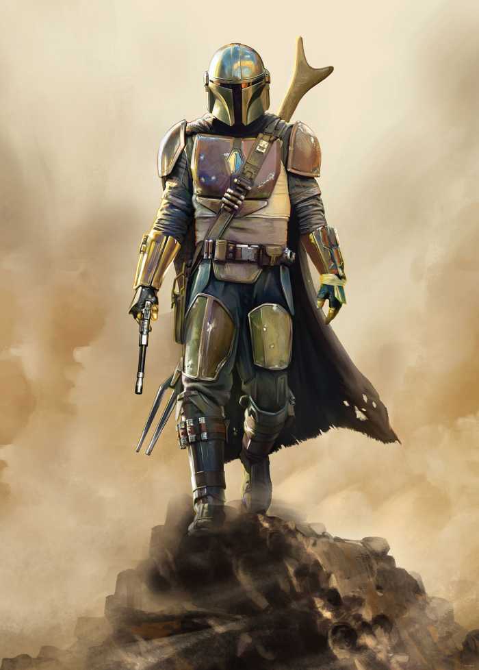 Photo murale intissé impression numérique Star Wars The Mandalorian The Hunter