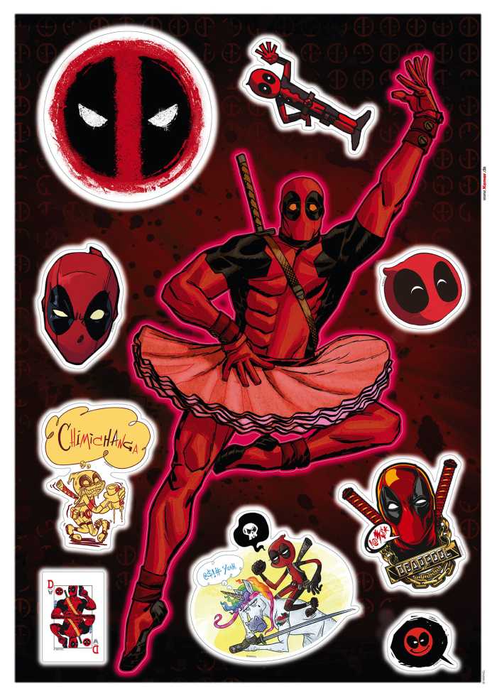 Sticker mural Deadpool Derppool