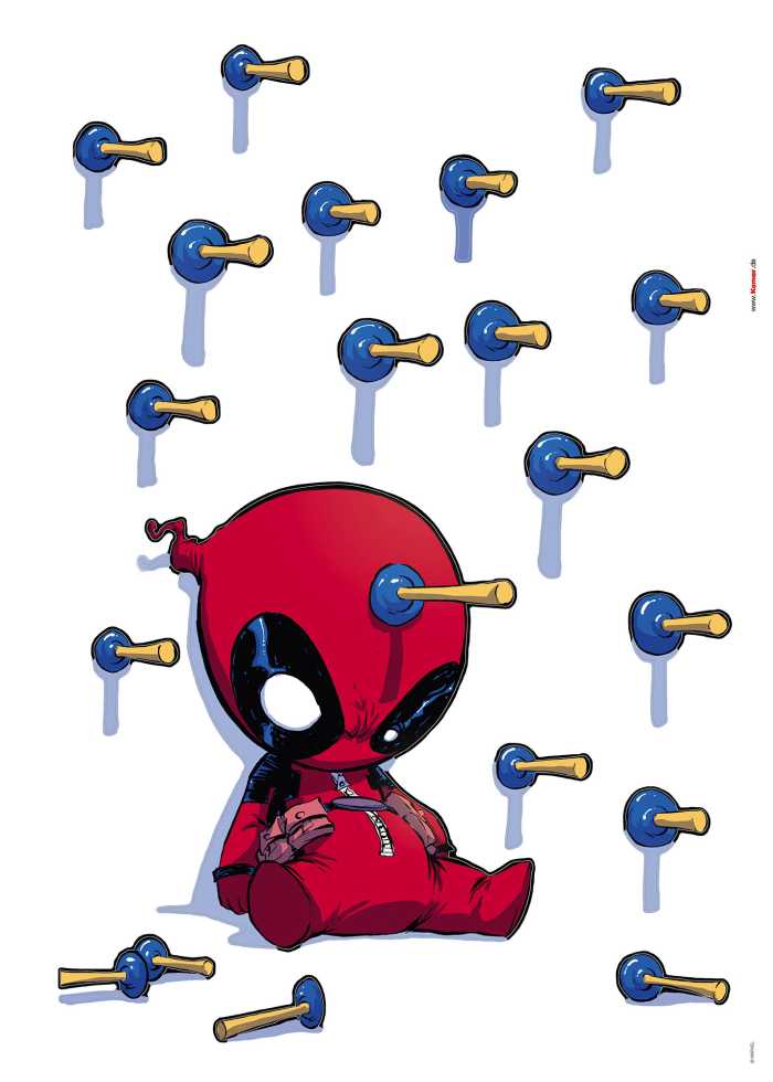 Sticker mural Deadpool Shootout